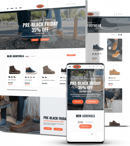 Lugz as one of the best web design examples