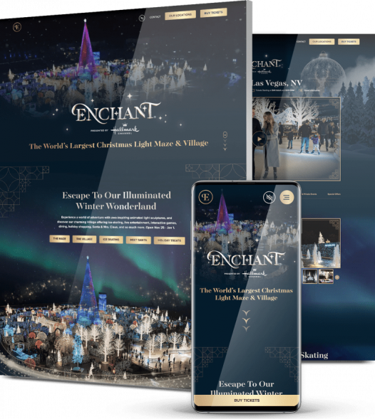 Enchant Christmas as one of the best web design examples