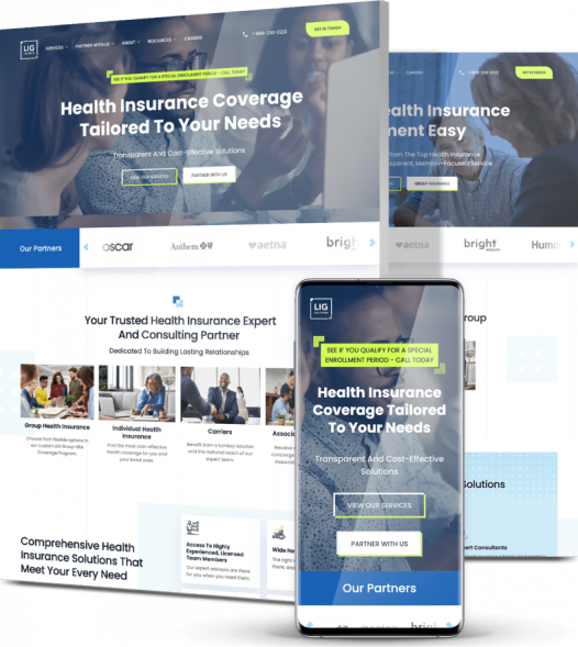 LIG collage as one of the best web design examples