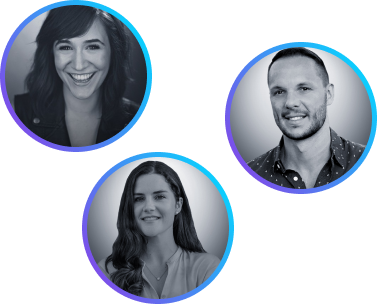 Headshots of 3 Asset Lino team members