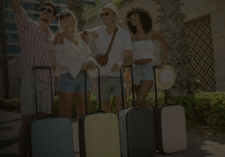 four people on a vacation