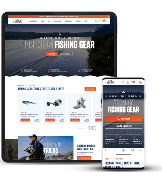 j&h tackle mobile design