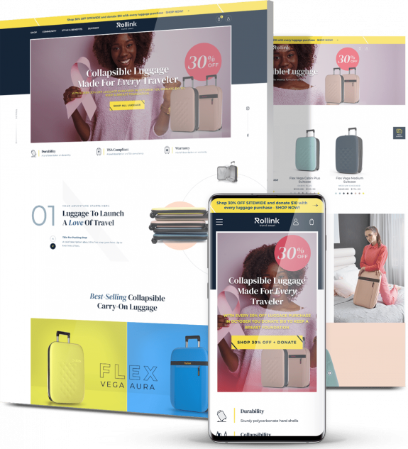 Rollink's website as one of the best web design projects